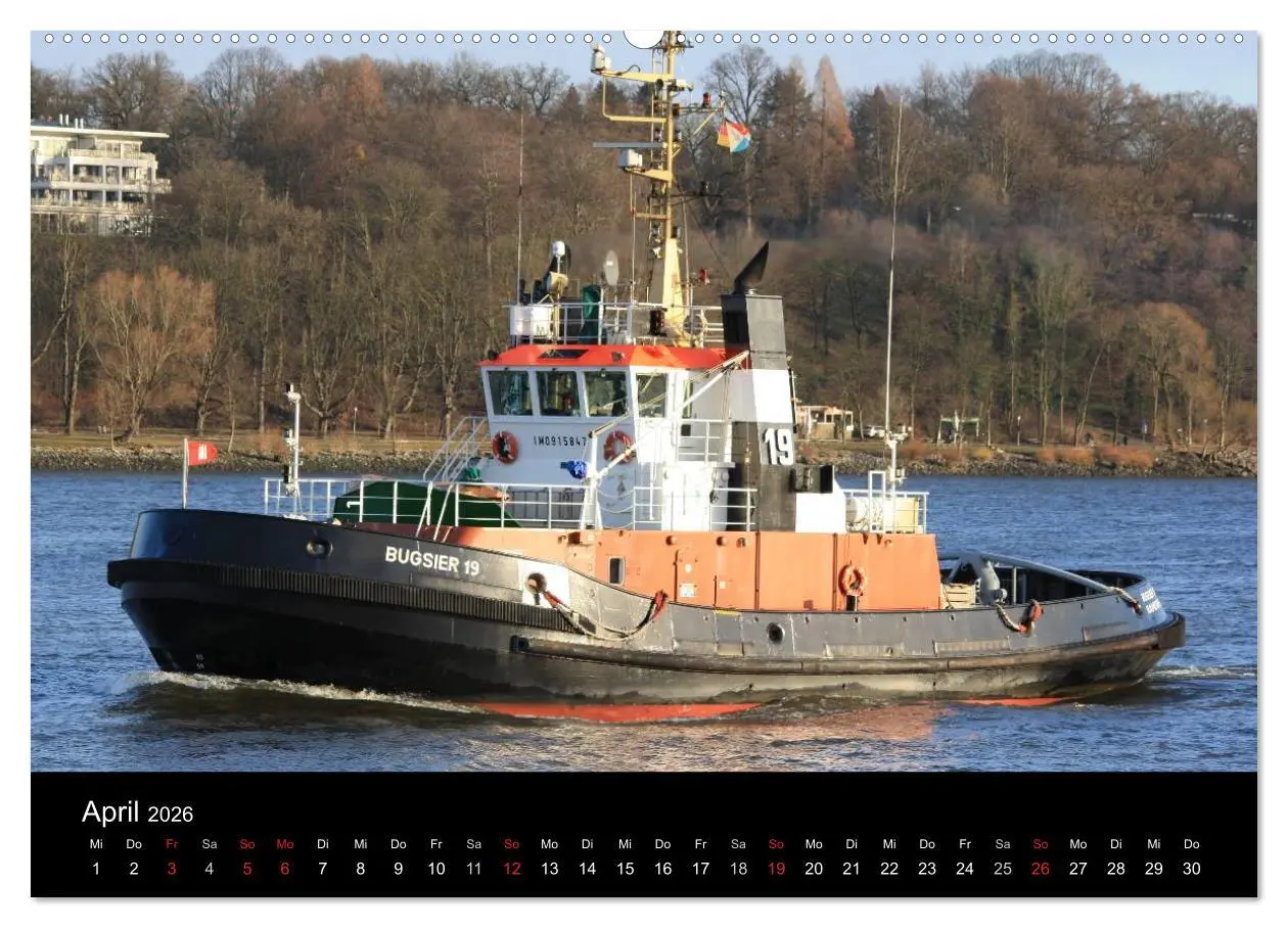 Bild: 9783516125979 | Schiffe auf der Elbe (hochwertiger Premium Wandkalender 2026 DIN A2...