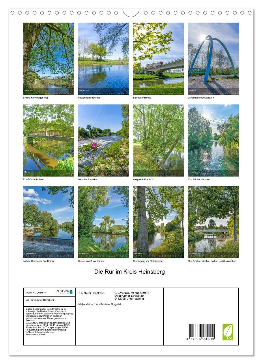 Bild: 9783516295979 | Die Rur im Kreis Heinsberg (Wandkalender 2026 DIN A3 hoch),...