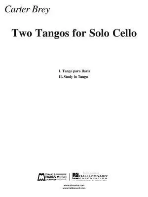 Cover: 9781480346079 | Two Tangos for Solo Cello | Carter Brey | Taschenbuch | Buch | 2013