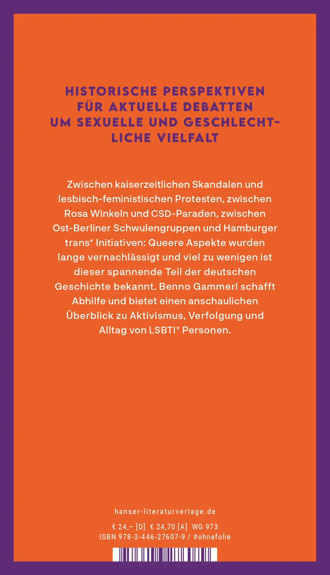 Bild: 9783446276079 | Queer | Eine deutsche Geschichte vom Kaiserreich bis heute | Gammerl