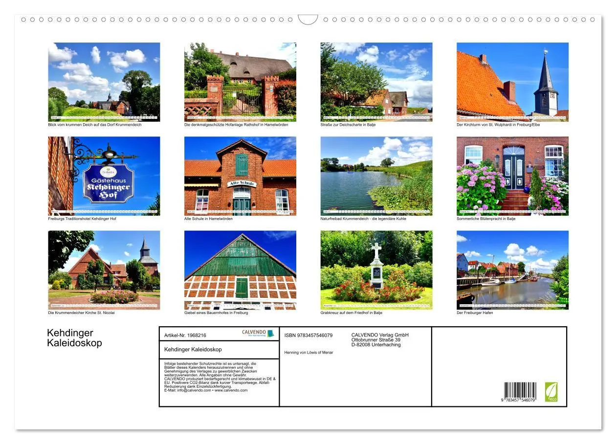 Bild: 9783457546079 | Kehdinger Kaleidoskop (Wandkalender 2026 DIN A2 quer), CALVENDO...