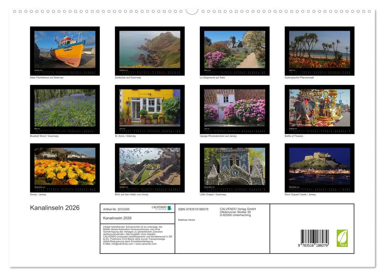 Bild: 9783516186079 | Kanalinseln 2026 (hochwertiger Premium Wandkalender 2026 DIN A2...