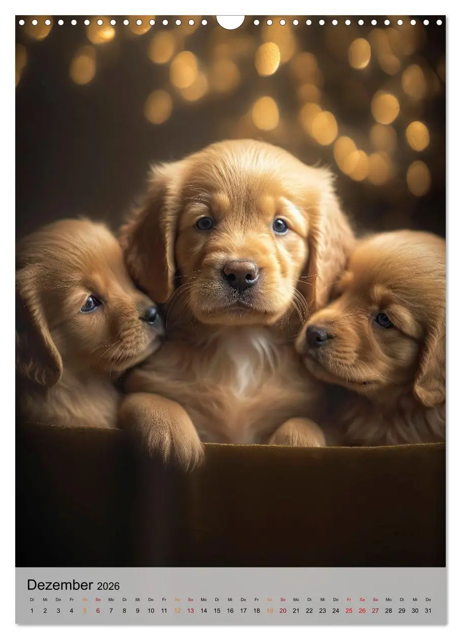 Bild: 9783516326079 | Golden Retriever - ein Hund für die Familie (Wandkalender 2026 DIN...