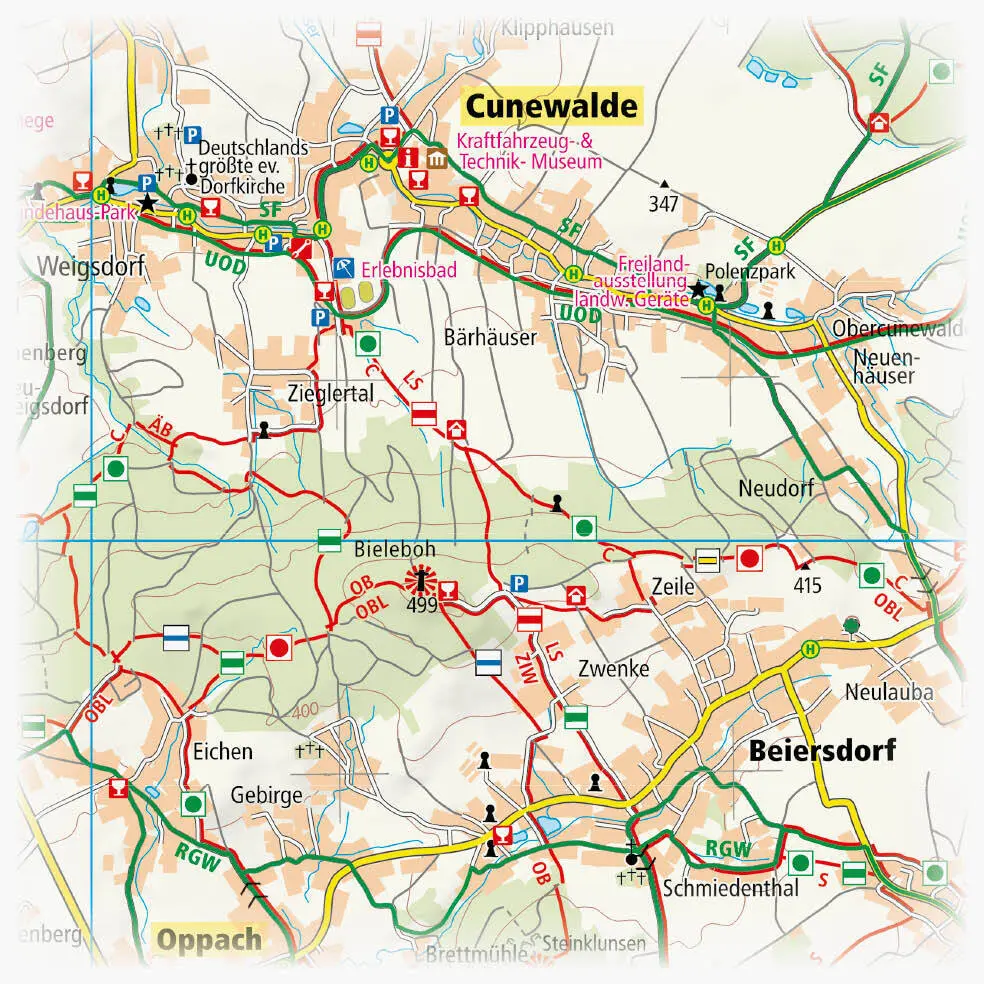 Bild: 9783747306079 | Publicpress Rad- und Wanderkarte Oberlausitzer Bergland, Bautzen,...