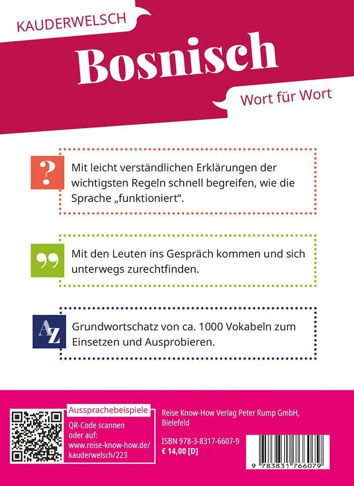 Bild: 9783831766079 | Reise Know-How Sprachführer Bosnisch - Wort für Wort | Amal Mruwat