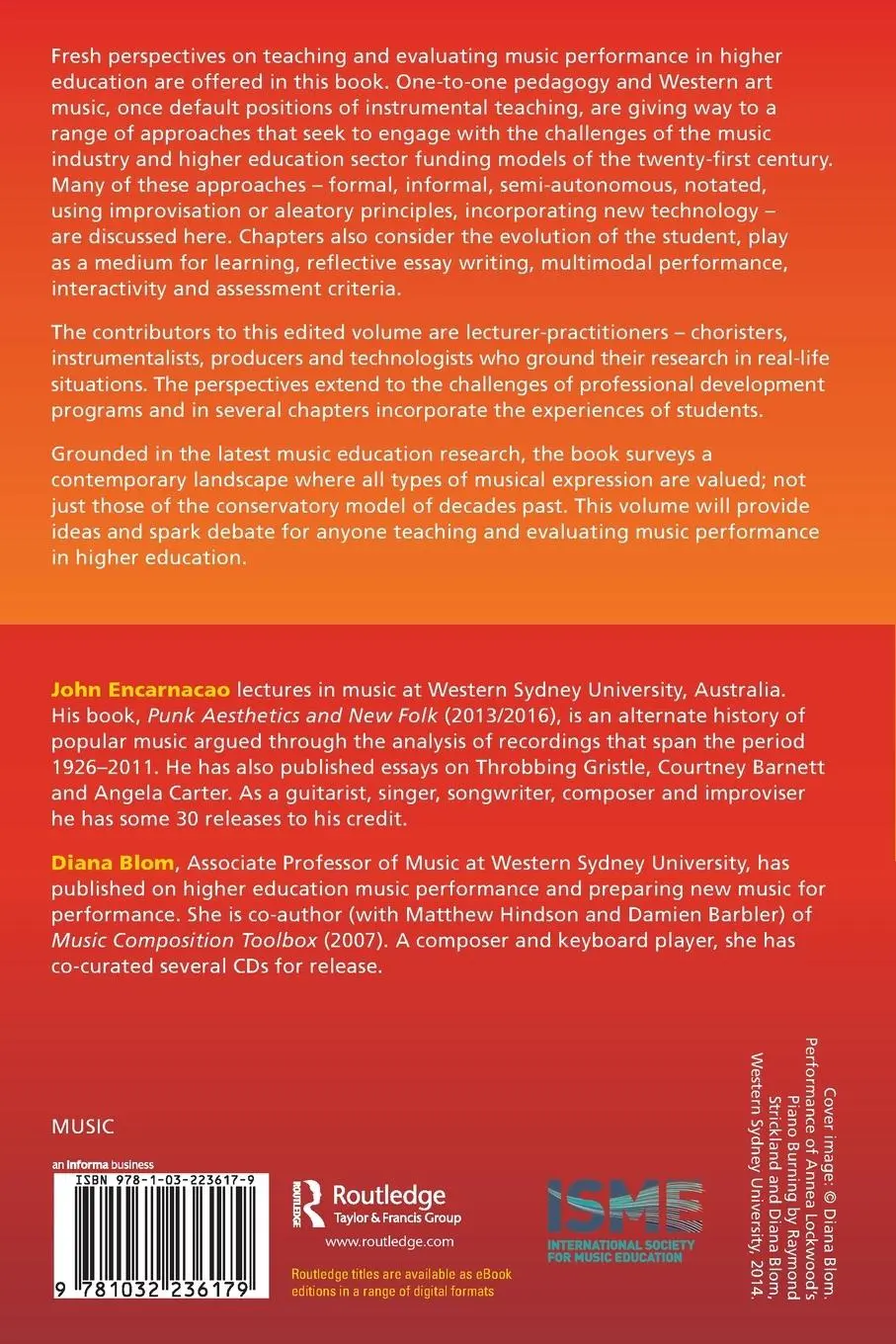 Rückseite: 9781032236179 | Teaching and Evaluating Music Performance at University | Taschenbuch
