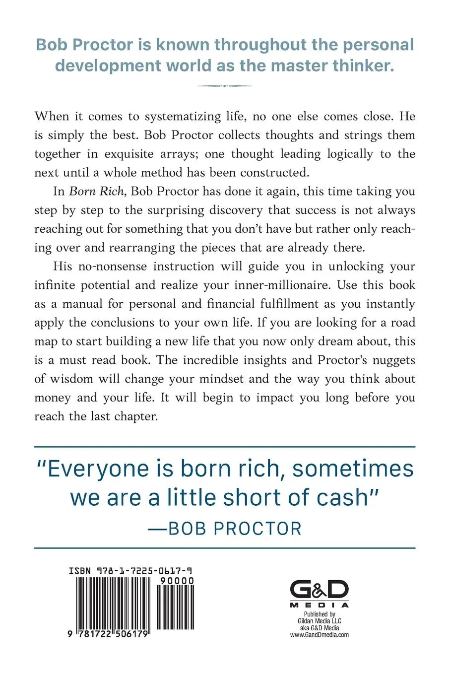 Rückseite: 9781722506179 | Born Rich | Maximizing Your Awesome Potential | Bob Proctor | Buch