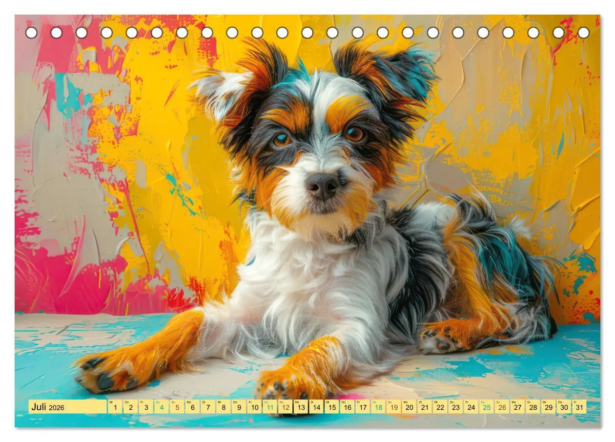 Bild: 9783457396179 | Tiere im Pop Art Kleid (Tischkalender 2026 DIN A5 quer), CALVENDO...