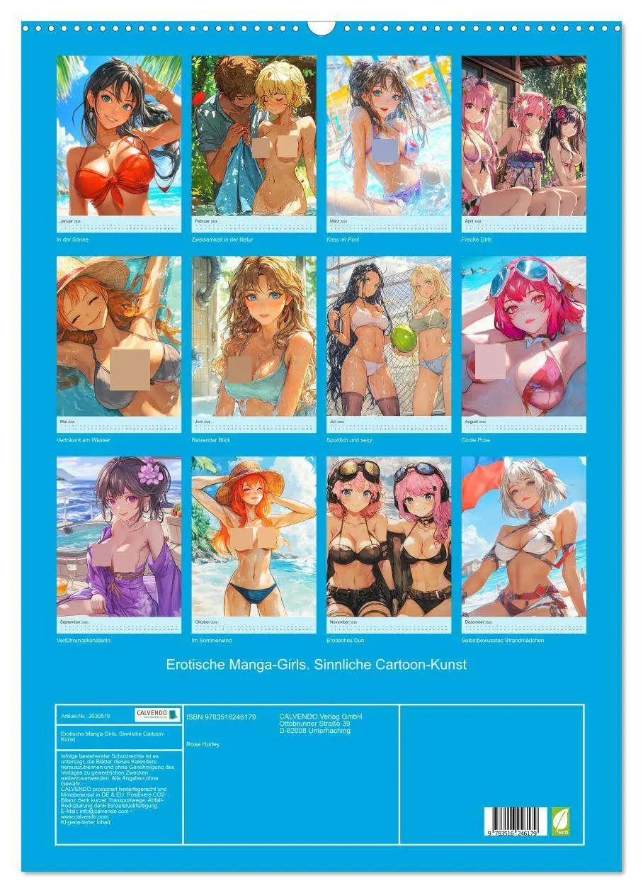 Bild: 9783516246179 | Erotische Manga-Girls. Sinnliche Cartoon-Kunst (Wandkalender 2026...