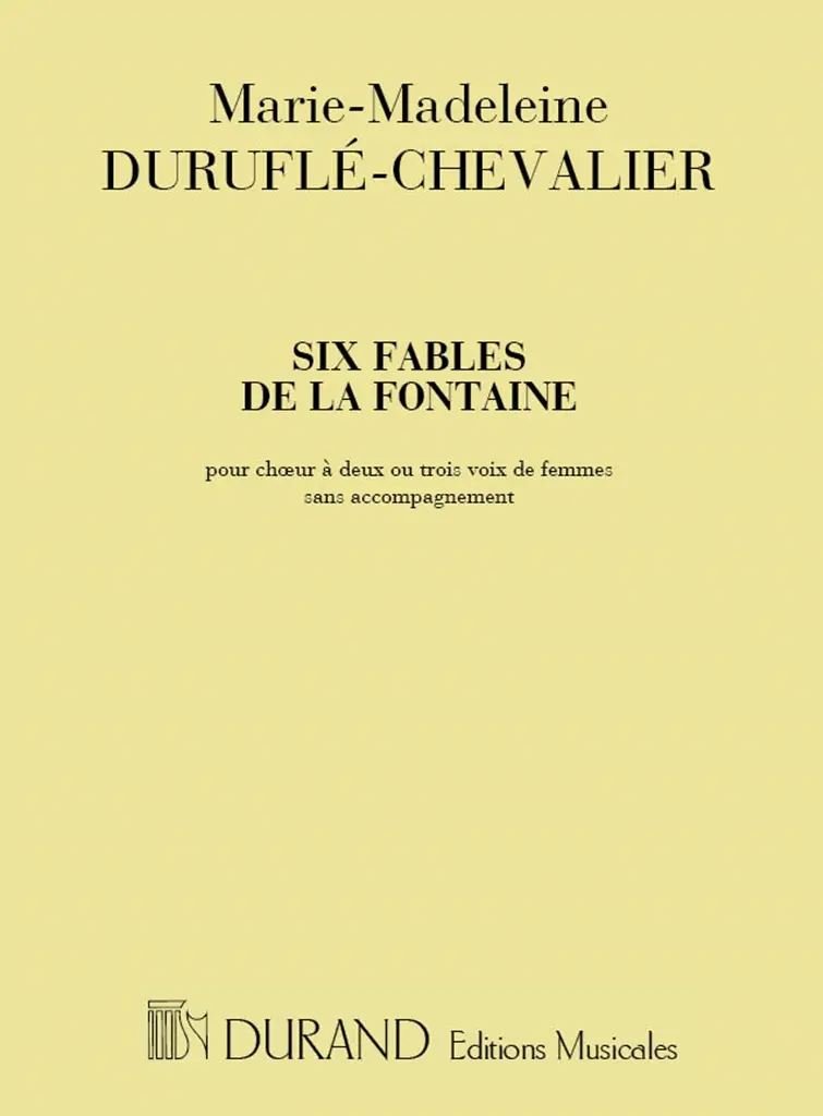 Cover: 9790044066179 | Fables de la Fontaine pour 2-3 Voix des Femmes | Duruflé-Chevalier