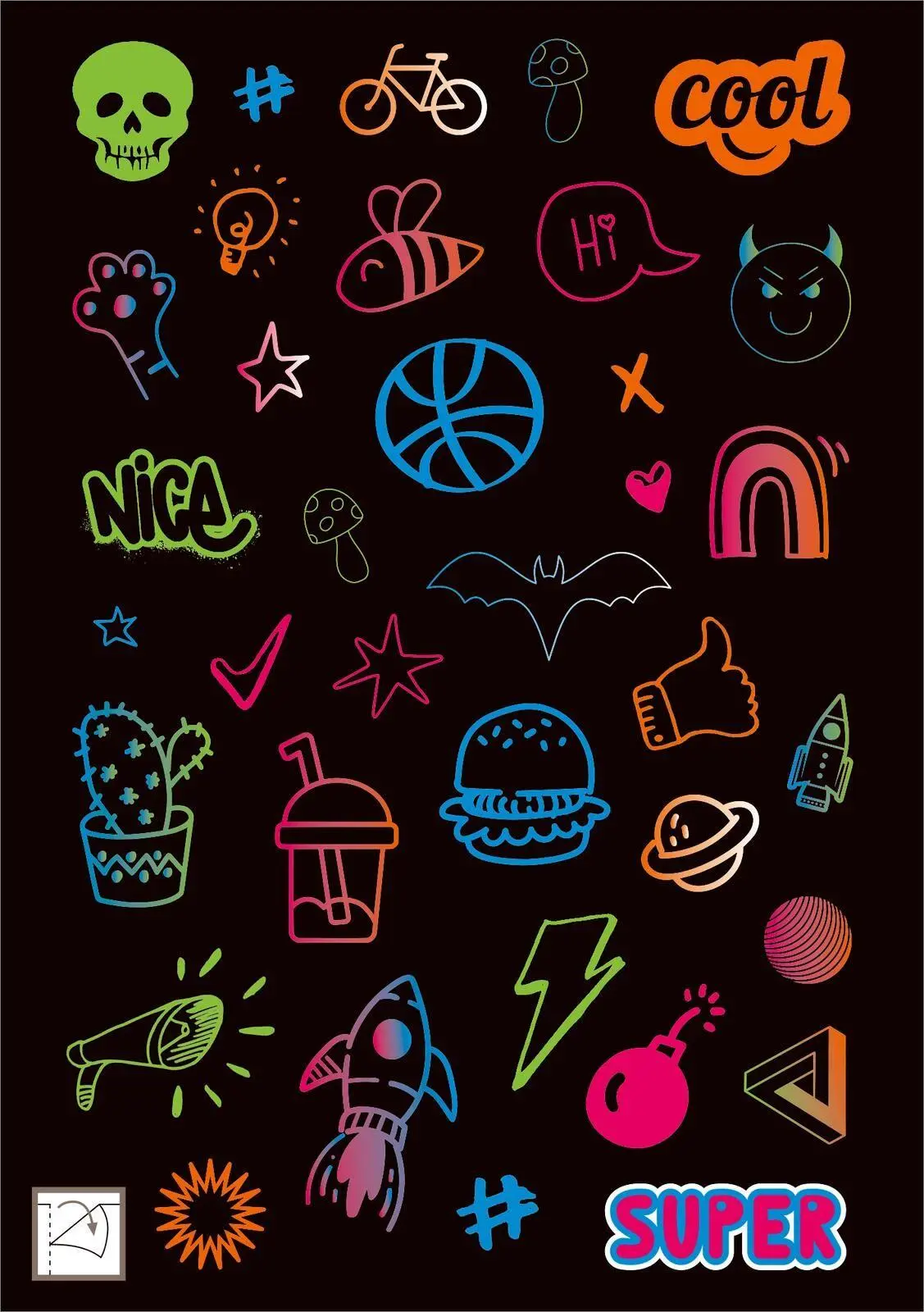Bild: 4014489136279 | Neon-Sticker | Über 200 coole Sticker | Broschüre | 16 S. | Deutsch