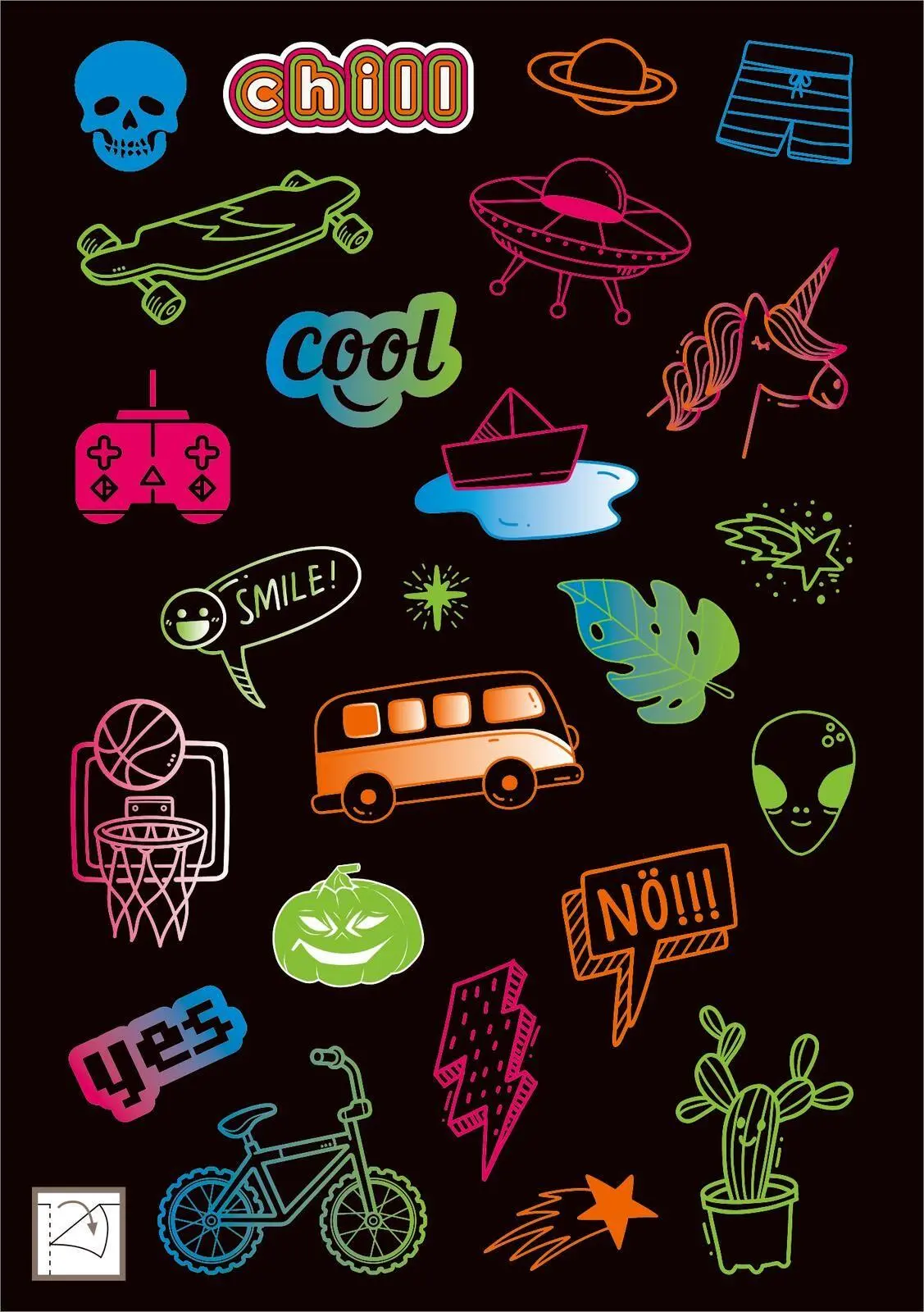 Bild: 4014489136279 | Neon-Sticker | Über 200 coole Sticker | Broschüre | 16 S. | Deutsch