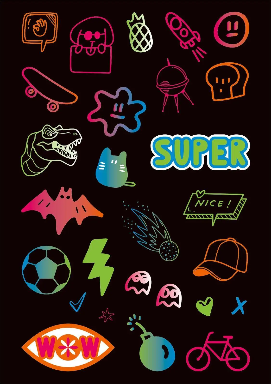 Bild: 4014489136279 | Neon-Sticker | Über 200 coole Sticker | Broschüre | 16 S. | Deutsch