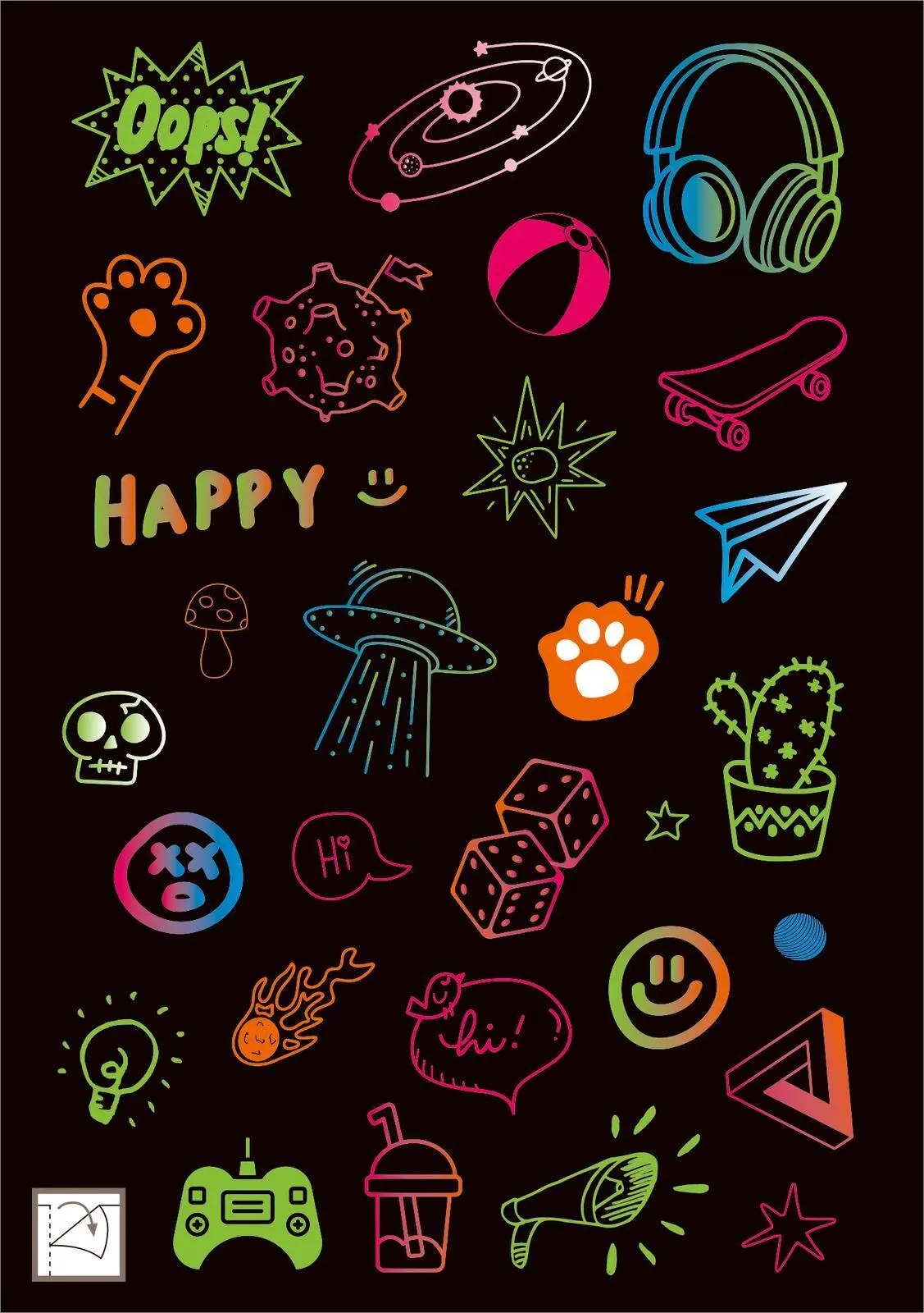 Bild: 4014489136279 | Neon-Sticker | Über 200 coole Sticker | Broschüre | 16 S. | Deutsch