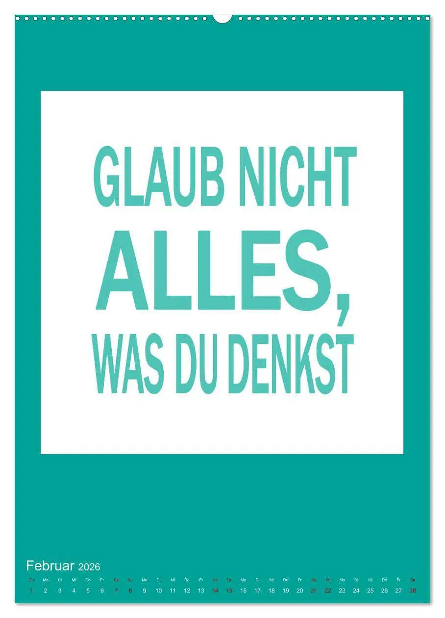 Bild: 9783516306279 | Memo an mich (Wandkalender 2026 DIN A2 hoch), CALVENDO Monatskalender