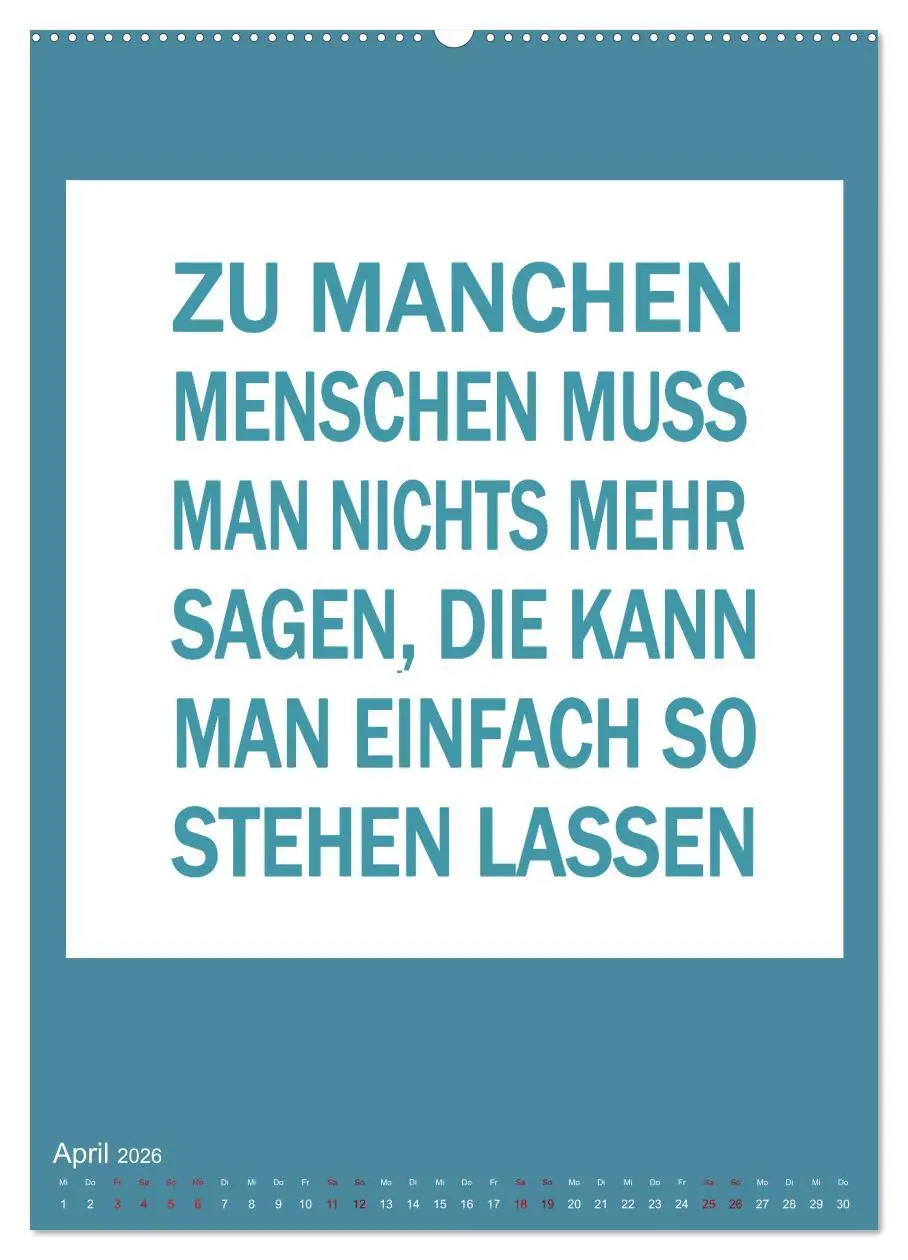 Bild: 9783516306279 | Memo an mich (Wandkalender 2026 DIN A2 hoch), CALVENDO Monatskalender