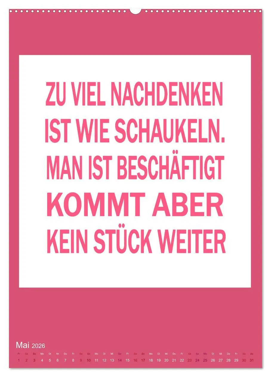 Bild: 9783516306279 | Memo an mich (Wandkalender 2026 DIN A2 hoch), CALVENDO Monatskalender