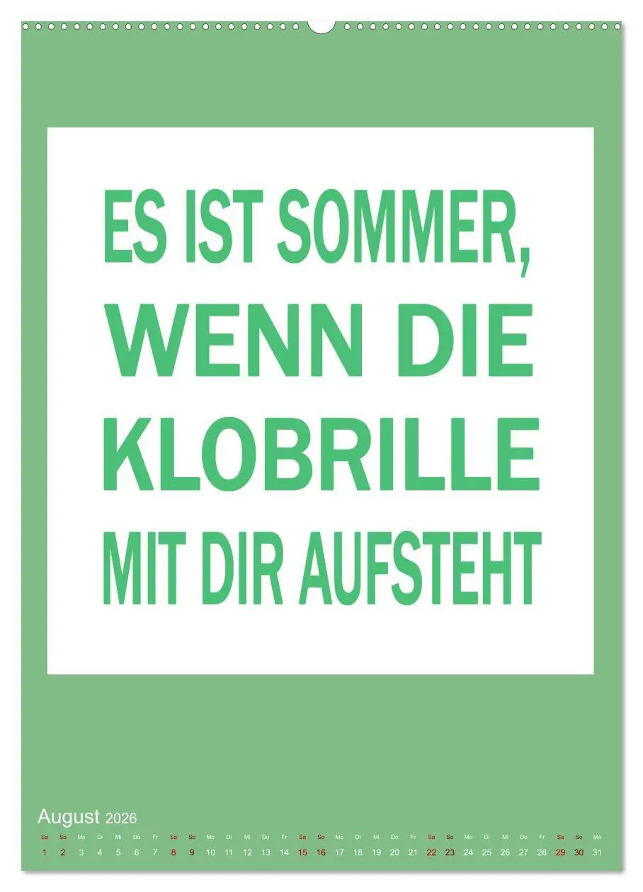 Bild: 9783516306279 | Memo an mich (Wandkalender 2026 DIN A2 hoch), CALVENDO Monatskalender