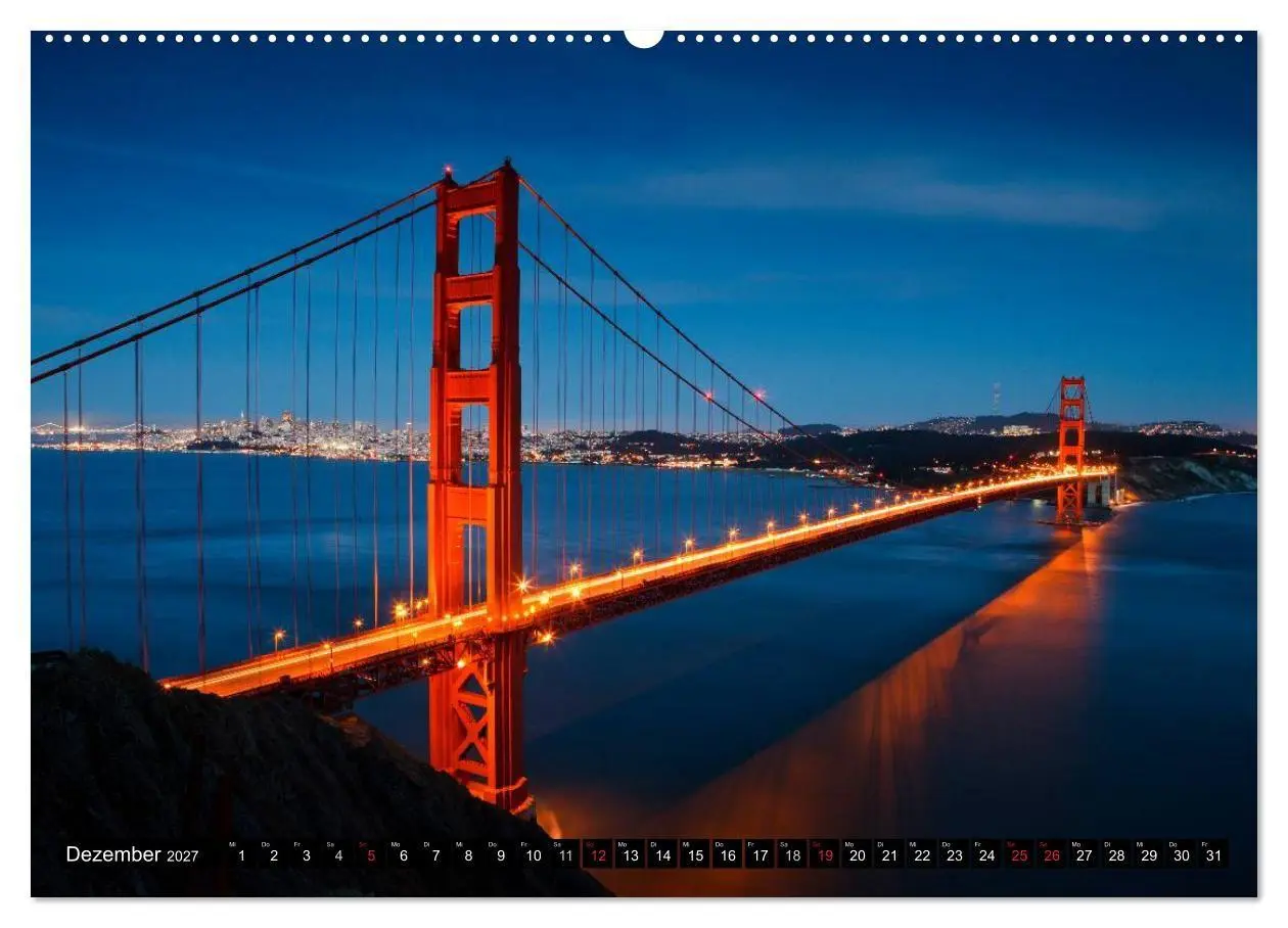Bild: 9783594146279 | Golden Gate Bridge (hochwertiger Premium Wandkalender 2027 DIN A2...