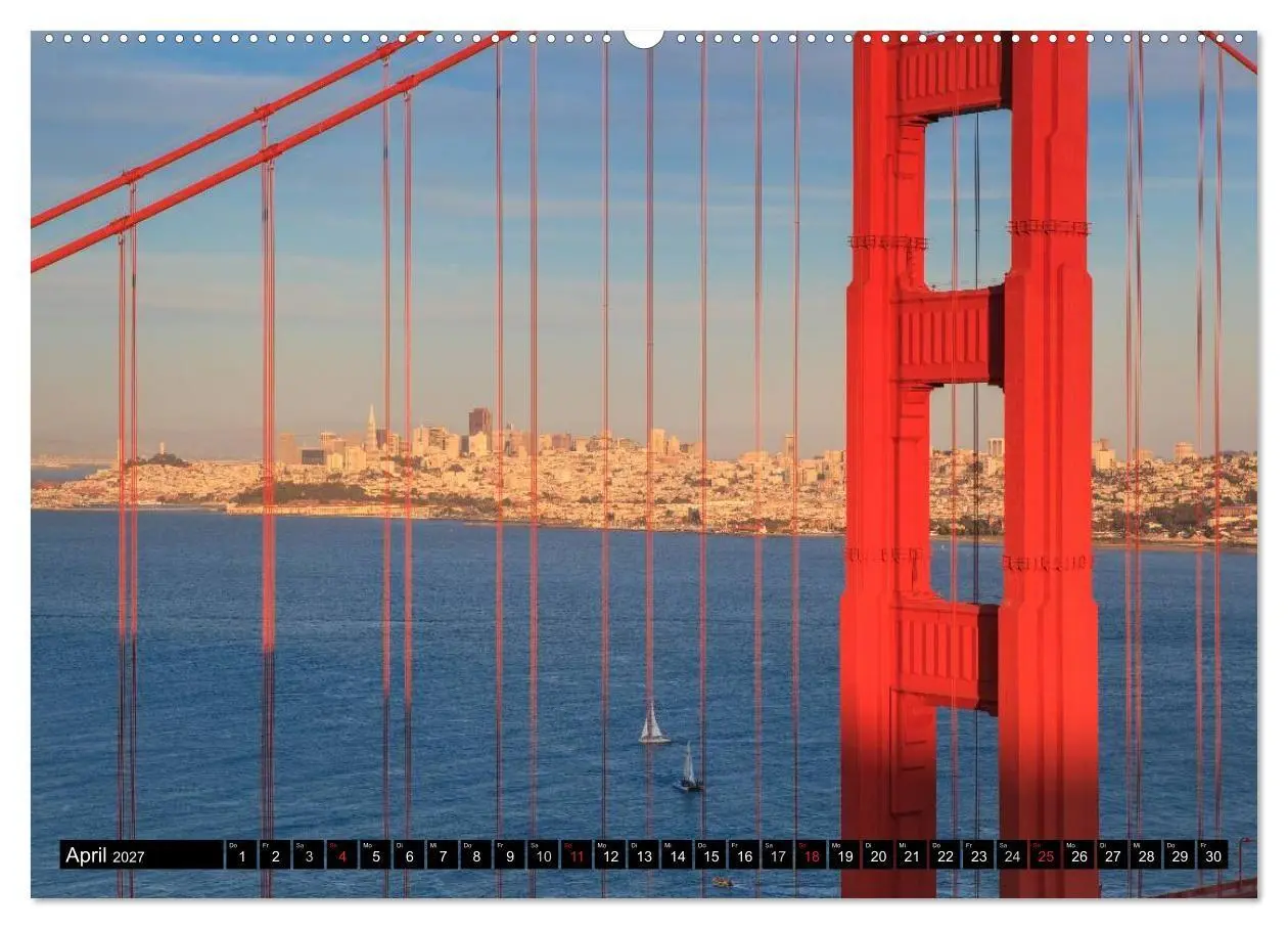 Bild: 9783594146279 | Golden Gate Bridge (hochwertiger Premium Wandkalender 2027 DIN A2...