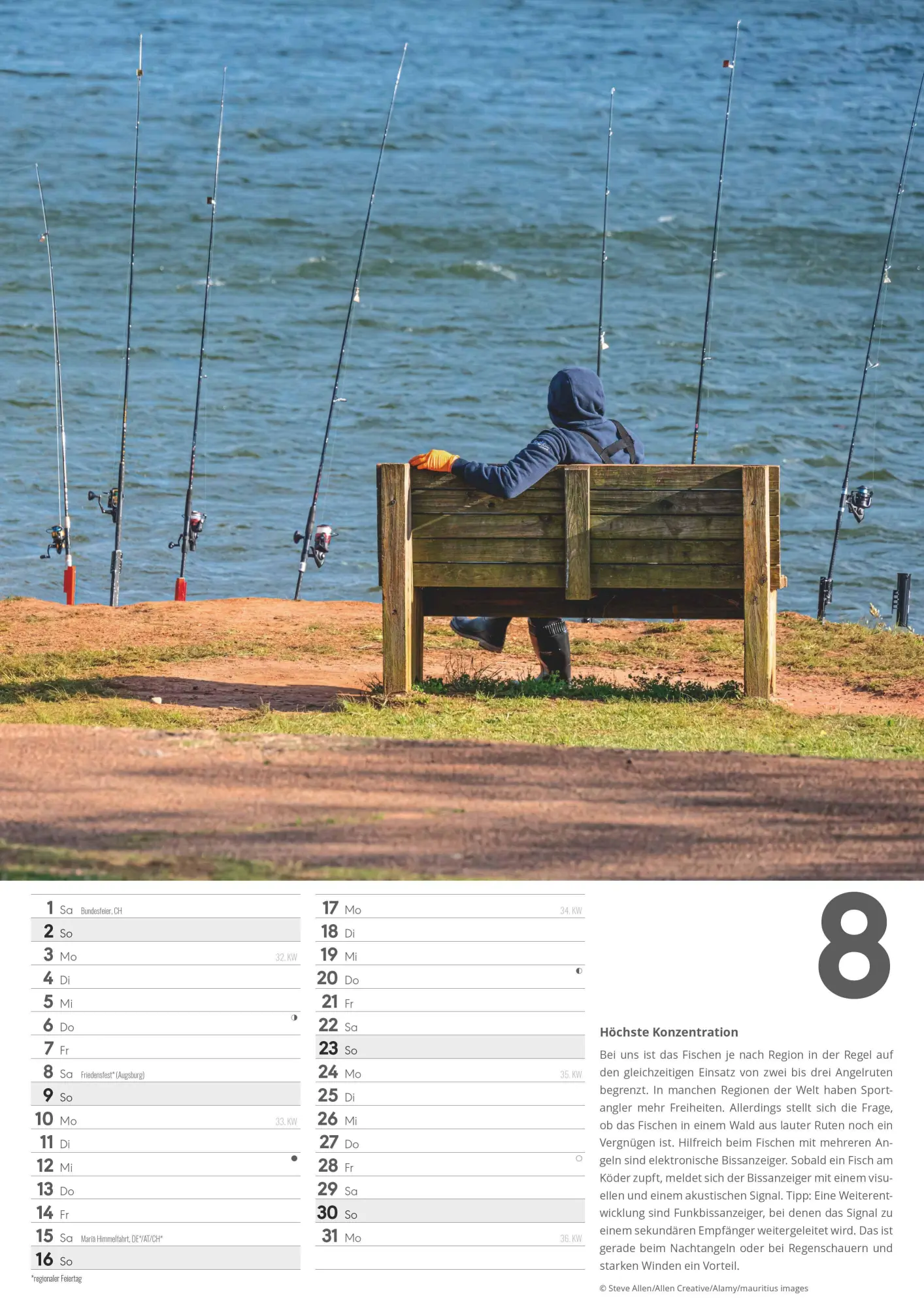 Bild: 4069095006379 | Der große Angelkalender 2026 - Bildkalender A3 (29,7x42 cm) - mit...