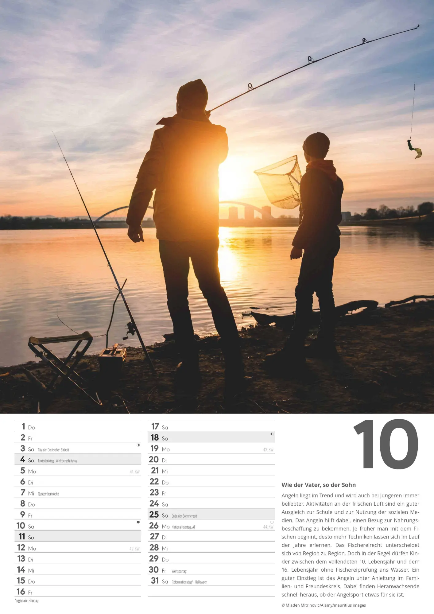 Bild: 4069095006379 | Der große Angelkalender 2026 - Bildkalender A3 (29,7x42 cm) - mit...