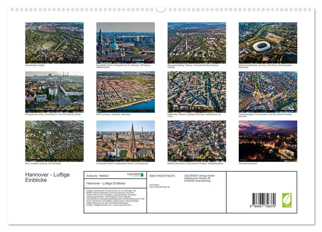 Bild: 9783457756379 | Hannover - Luftige Einblicke (hochwertiger Premium Wandkalender...