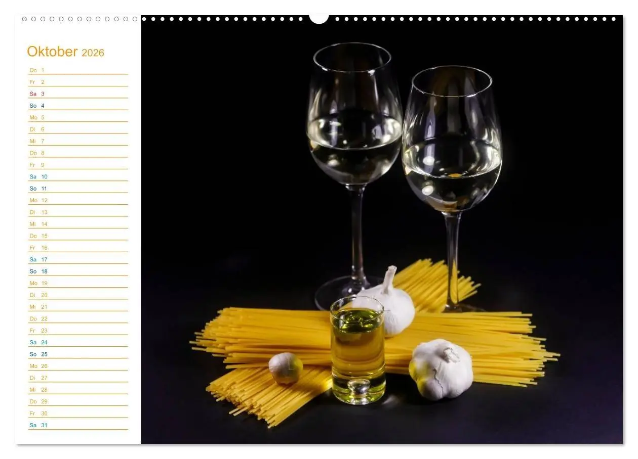 Bild: 9783457996379 | Pasta (hochwertiger Premium Wandkalender 2026 DIN A2 quer),...