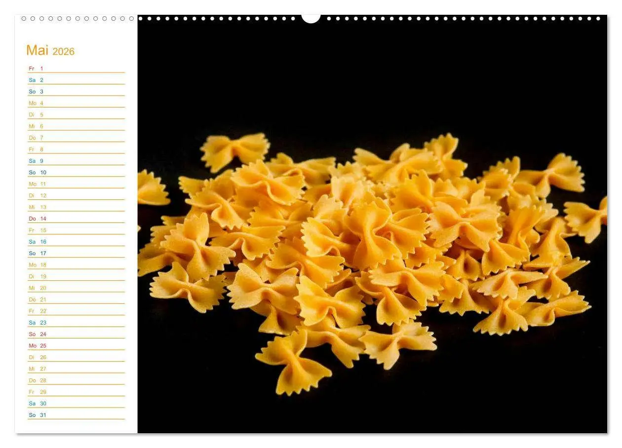 Bild: 9783457996379 | Pasta (hochwertiger Premium Wandkalender 2026 DIN A2 quer),...