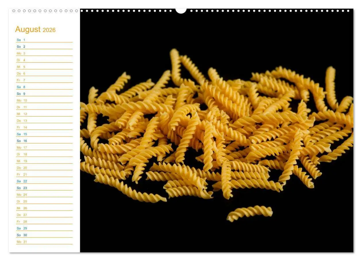 Bild: 9783457996379 | Pasta (hochwertiger Premium Wandkalender 2026 DIN A2 quer),...