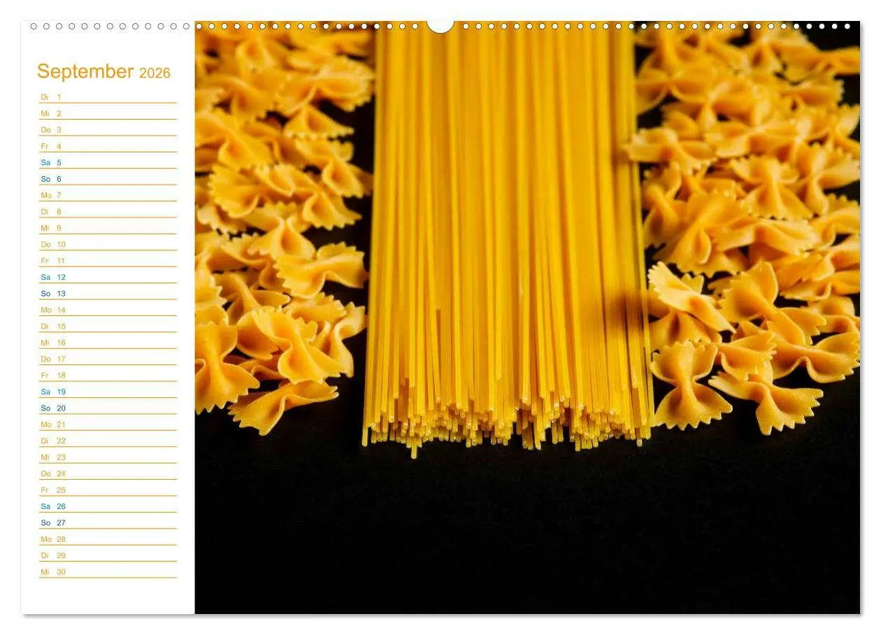 Bild: 9783457996379 | Pasta (hochwertiger Premium Wandkalender 2026 DIN A2 quer),...