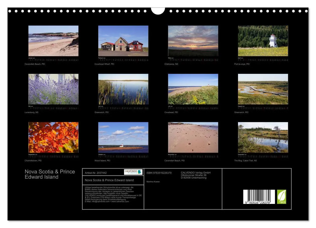 Bild: 9783516226379 | Nova Scotia &amp; Prince Edward Island (Wandkalender 2026 DIN A3 quer),...