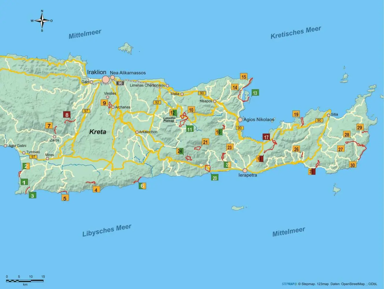 Rückseite: 9783866866379 | Kreta Ost | 30 Wanderungen zu einsamen Bergen und wilden Schluchten