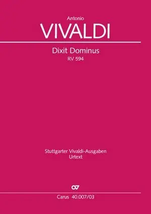 Cover: 9790007036379 | Dixit Dominus (Klavierauszug) | RV 594 | Antonio Vivaldi | Buch | 2004