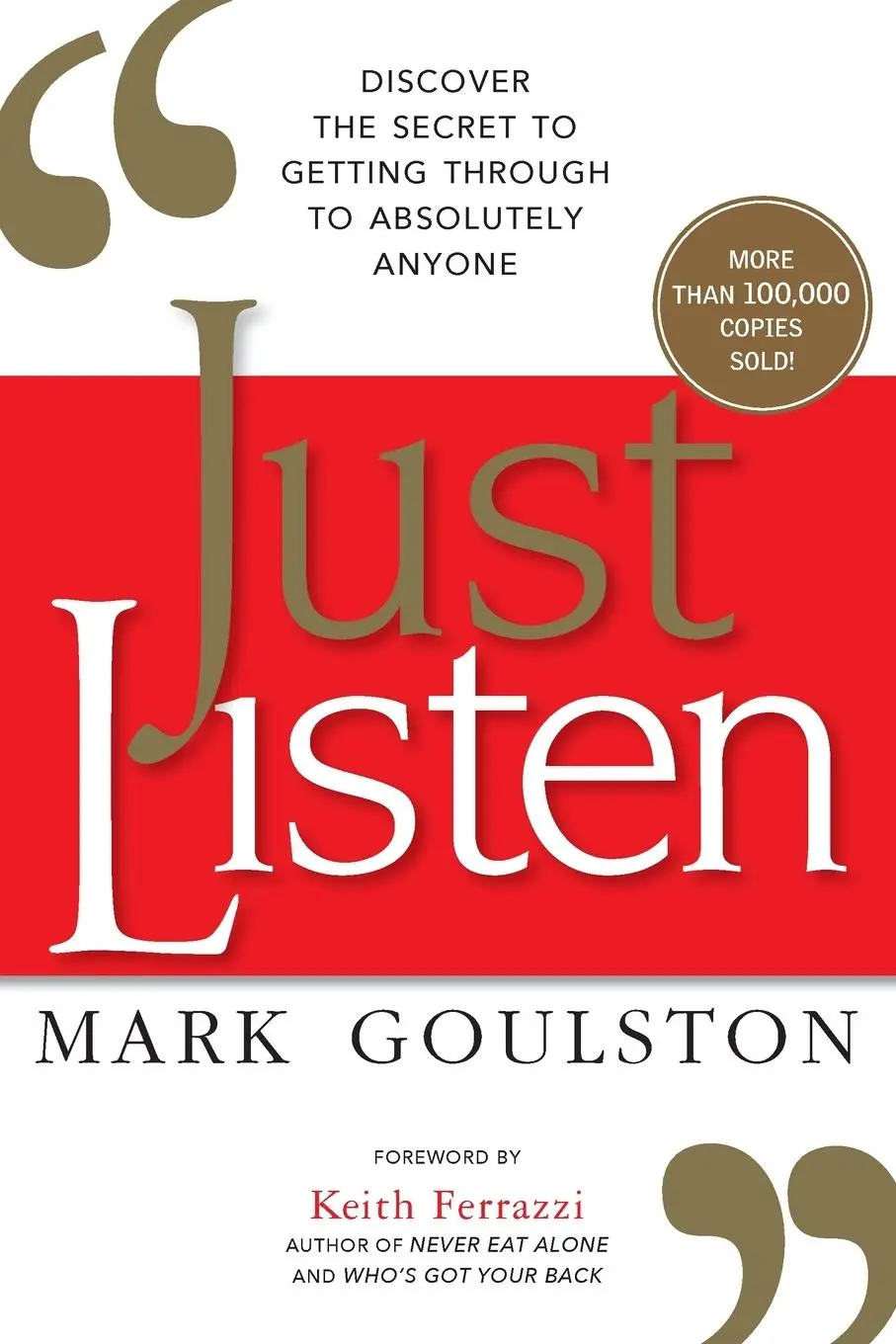 Cover: 9780814436479 | Just Listen Softcover | Mark Goulston | Taschenbuch | Englisch | 2022