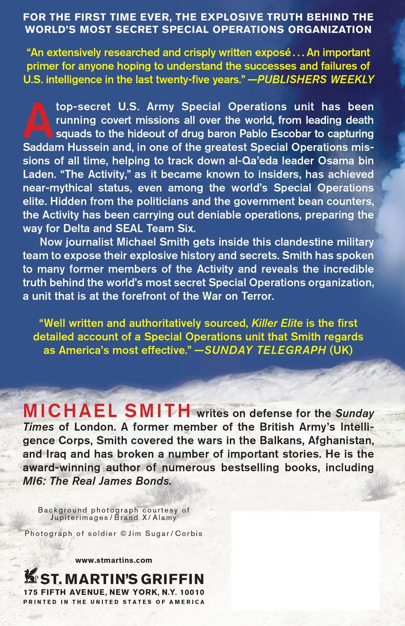 Rückseite: 9781250006479 | Killer Elite | Michael Smith | Taschenbuch | Englisch | 2011