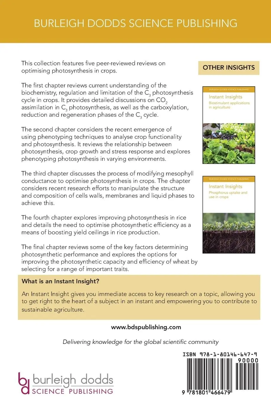 Rückseite: 9781801466479 | Instant Insights | Optimising photosynthesis in crops | Raines (u. a.)