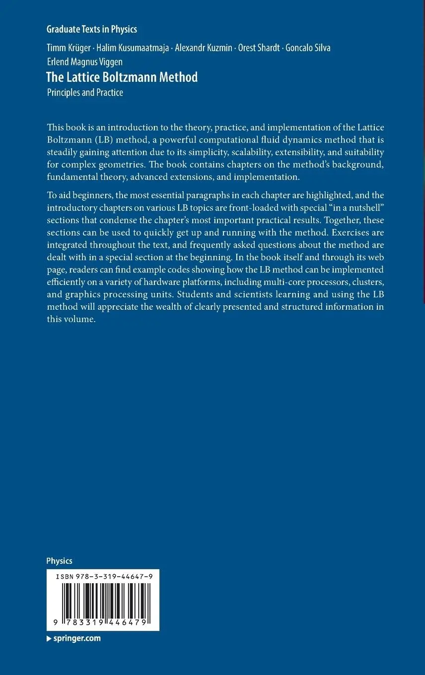 Rückseite: 9783319446479 | The Lattice Boltzmann Method | Principles and Practice | Buch | xxiv