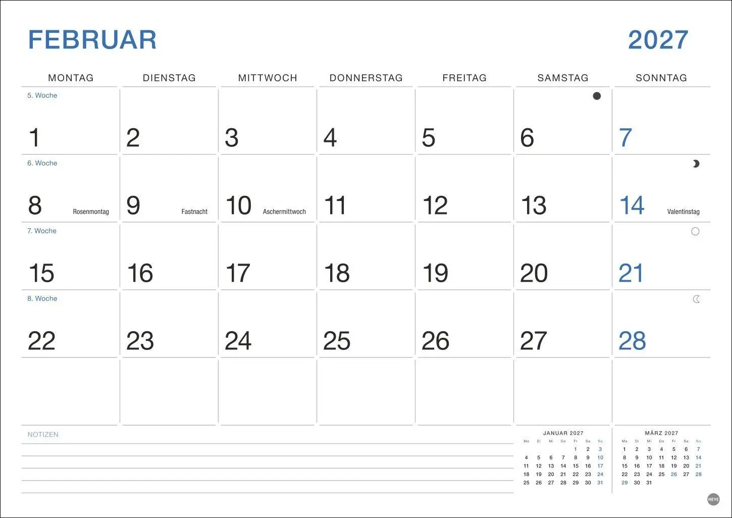 Bild: 9783756416479 | Büro Monatsplaner 2027 | Heye | Kalender | Bürokalender Heye | 14 S.