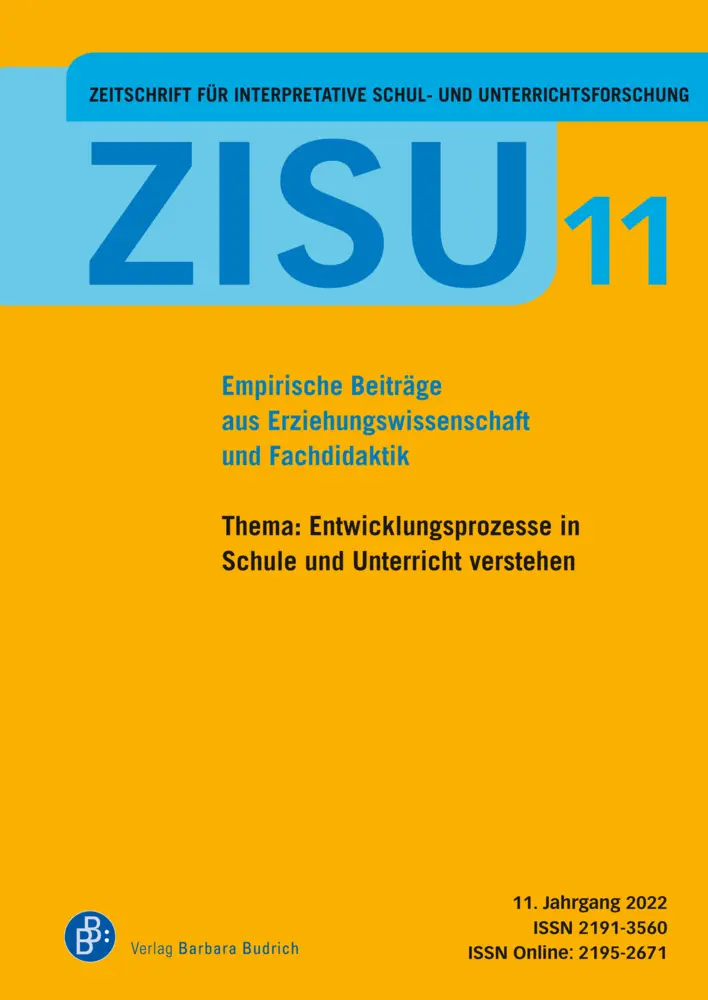 Cover: 9783847426479 | ZISU 11,2022 - Zeitschrift für interpretative Schul- und...