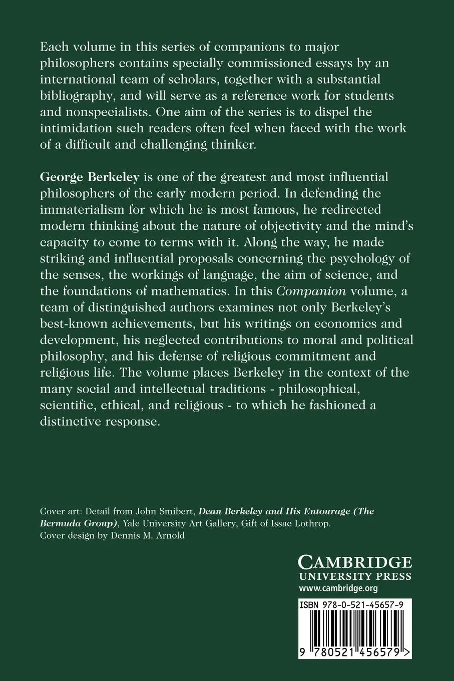 Rückseite: 9780521456579 | The Cambridge Companion to Berkeley | Kenneth P. Winkler | Taschenbuch