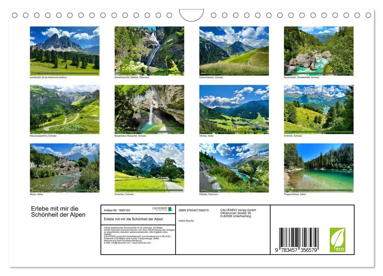 Bild: 9783457356579 | Erlebe mit mir die Schönheit der Alpen (Wandkalender 2026 DIN A4...