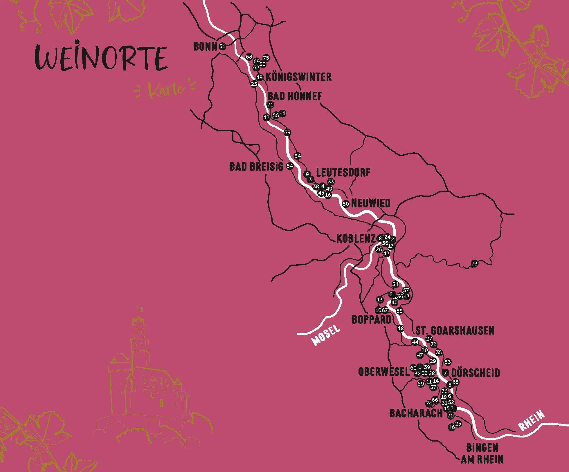 Bild: 9783770026579 | Weinorte am Mittelrhein | Entdecken - Entspannen - Entkorken | Buch