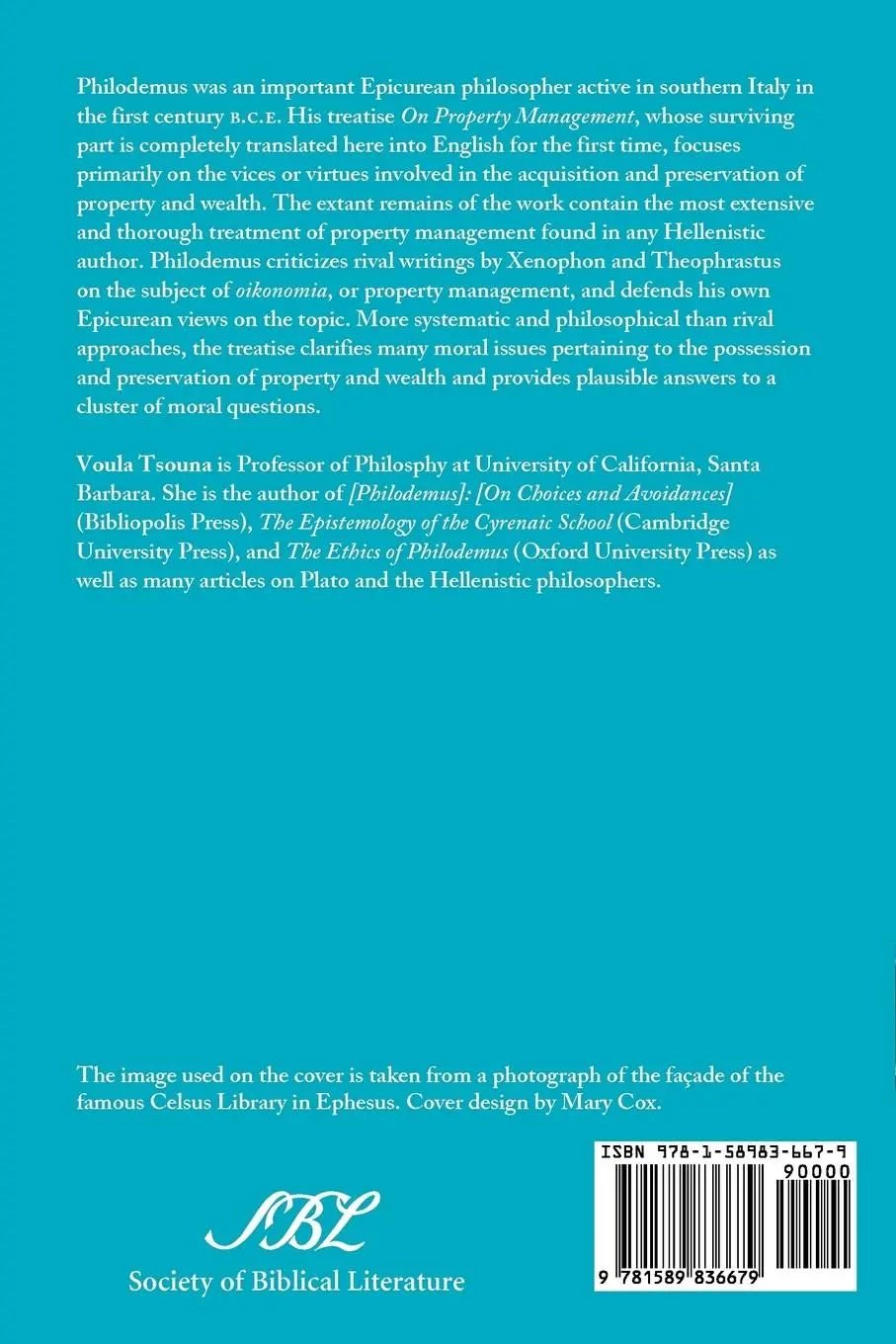 Rückseite: 9781589836679 | Philodemus, on Property Management | Voula Tsouna | Taschenbuch | 2013