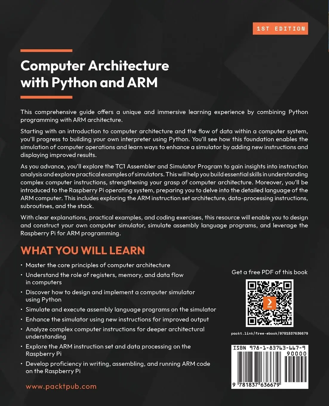 Rückseite: 9781837636679 | Computer Architecture with Python and ARM | Alan Clements | Buch