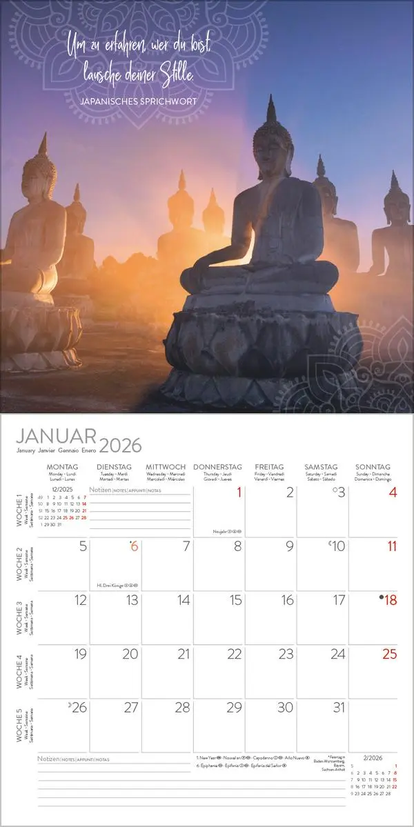 Bild: 9783731886679 | Achtsamkeit 2026 | Verlag Korsch | Kalender | 13 S. | Deutsch | 2026