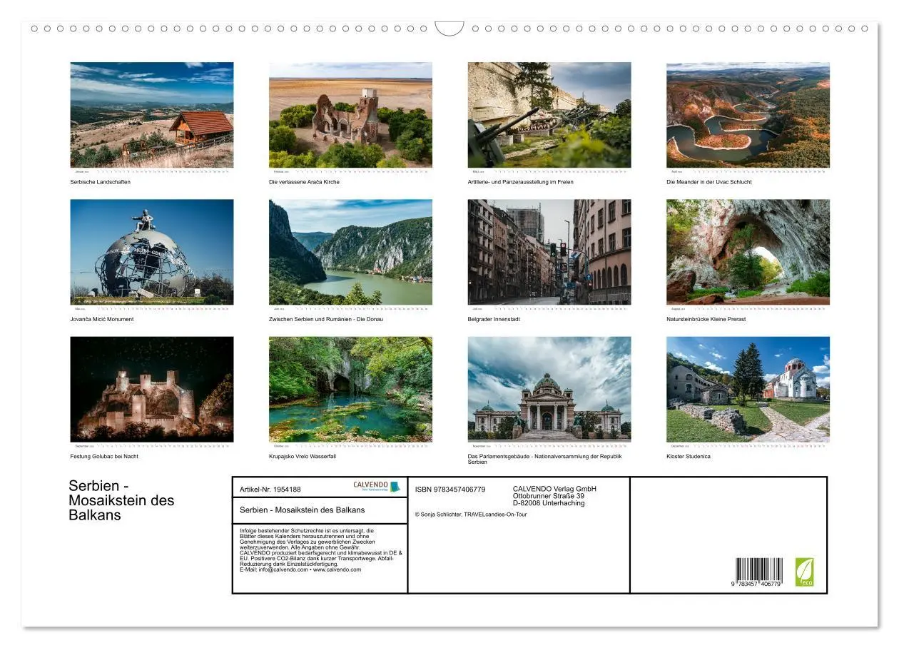 Bild: 9783457406779 | Serbien - Mosaikstein des Balkans (Wandkalender 2026 DIN A2 quer),...
