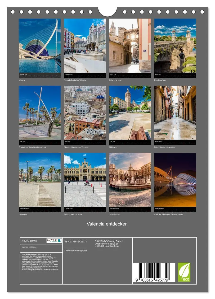 Bild: 9783516426779 | Valencia entdecken (Wandkalender 2026 DIN A4 hoch), CALVENDO...