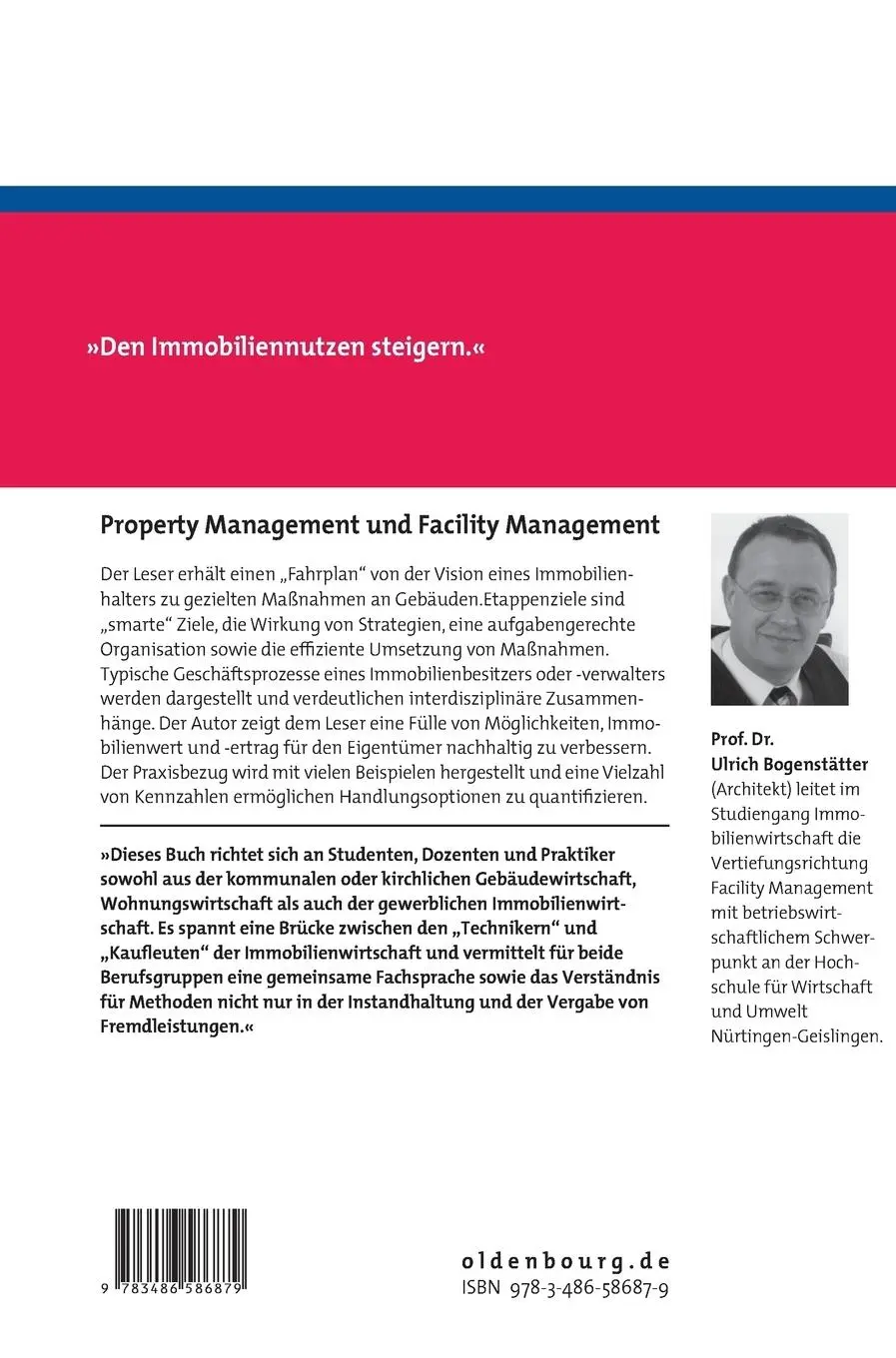 Rückseite: 9783486586879 | Property Management und Facility Management | Ulrich Bogenstätter