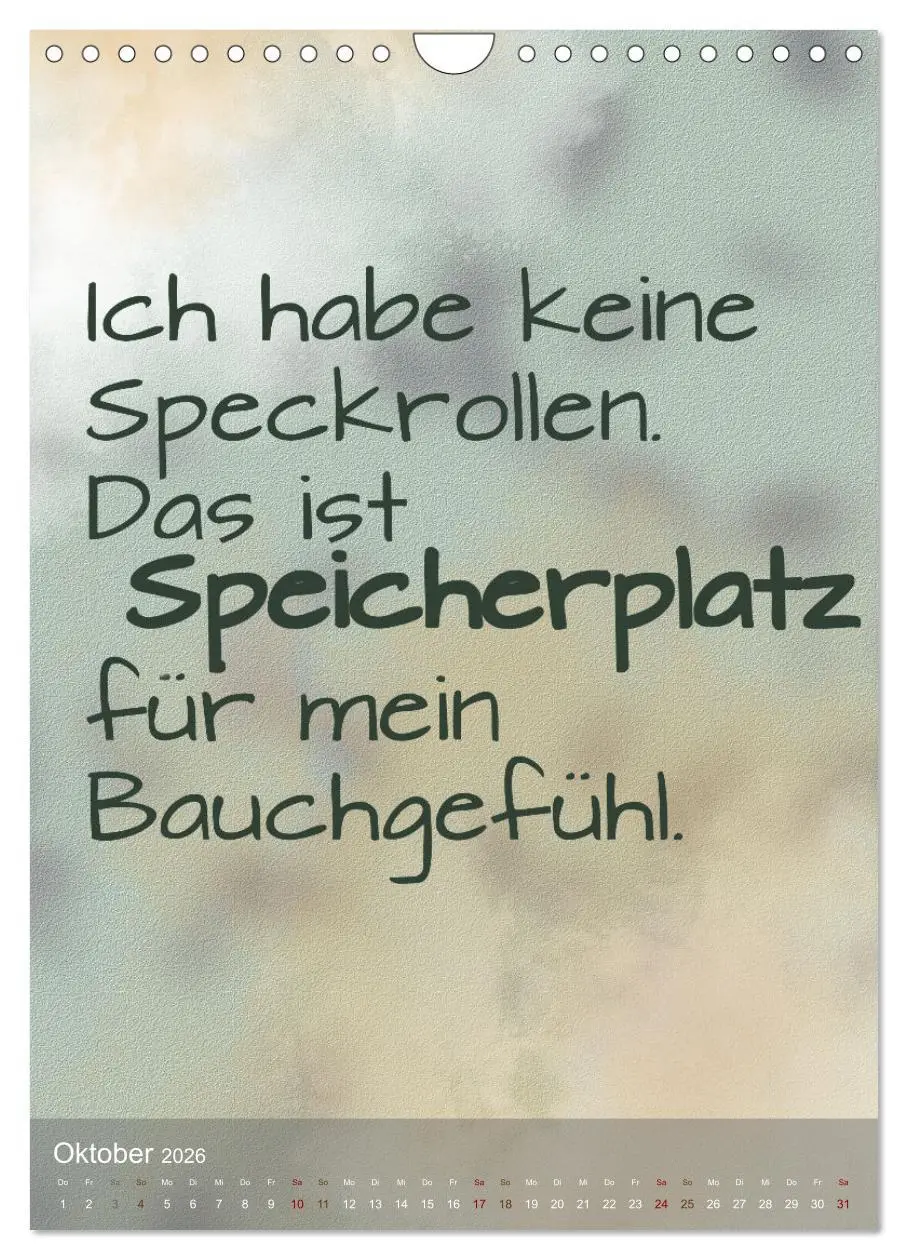 Bild: 9783516346879 | Heute ist ein guter Tag (Wandkalender 2026 DIN A4 hoch), CALVENDO...